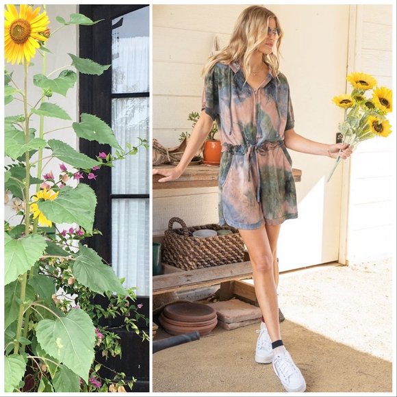 POL Earth Palette Hooded Lounge Romper - Picture 12 of 14